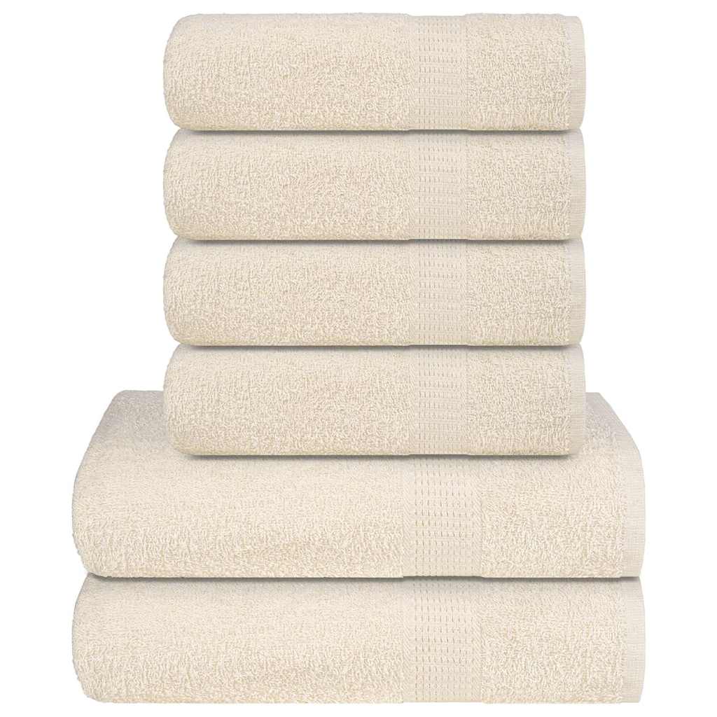 6-tlg. Handtuch-set Frogn Creme 360 G/m²