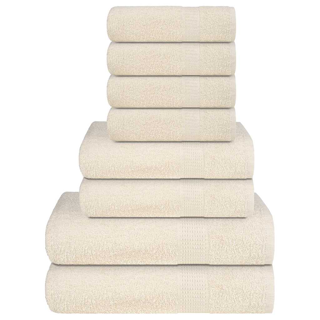 8-tlg. Handtuch-set Frogn Creme 360 G/m²