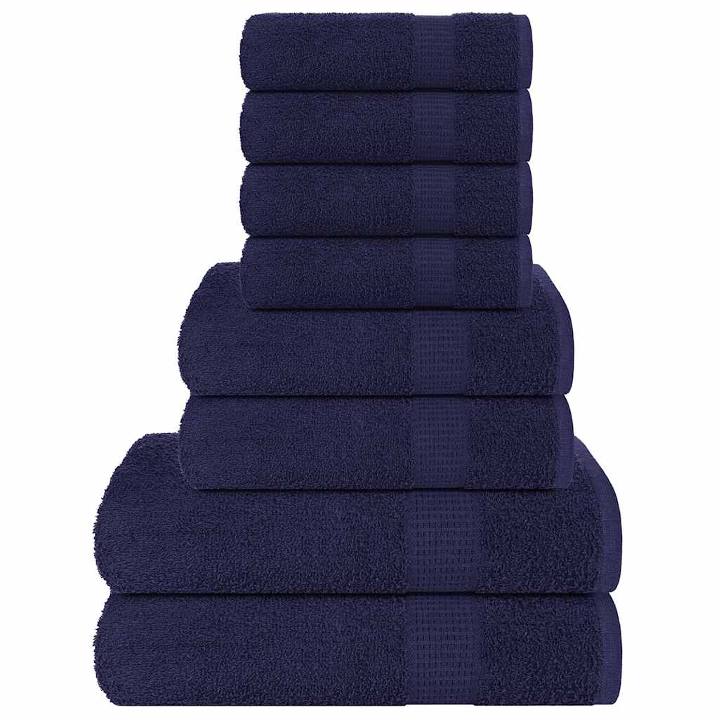 8-tlg. Handtuch-set Frogn Marineblau 360 G/m²