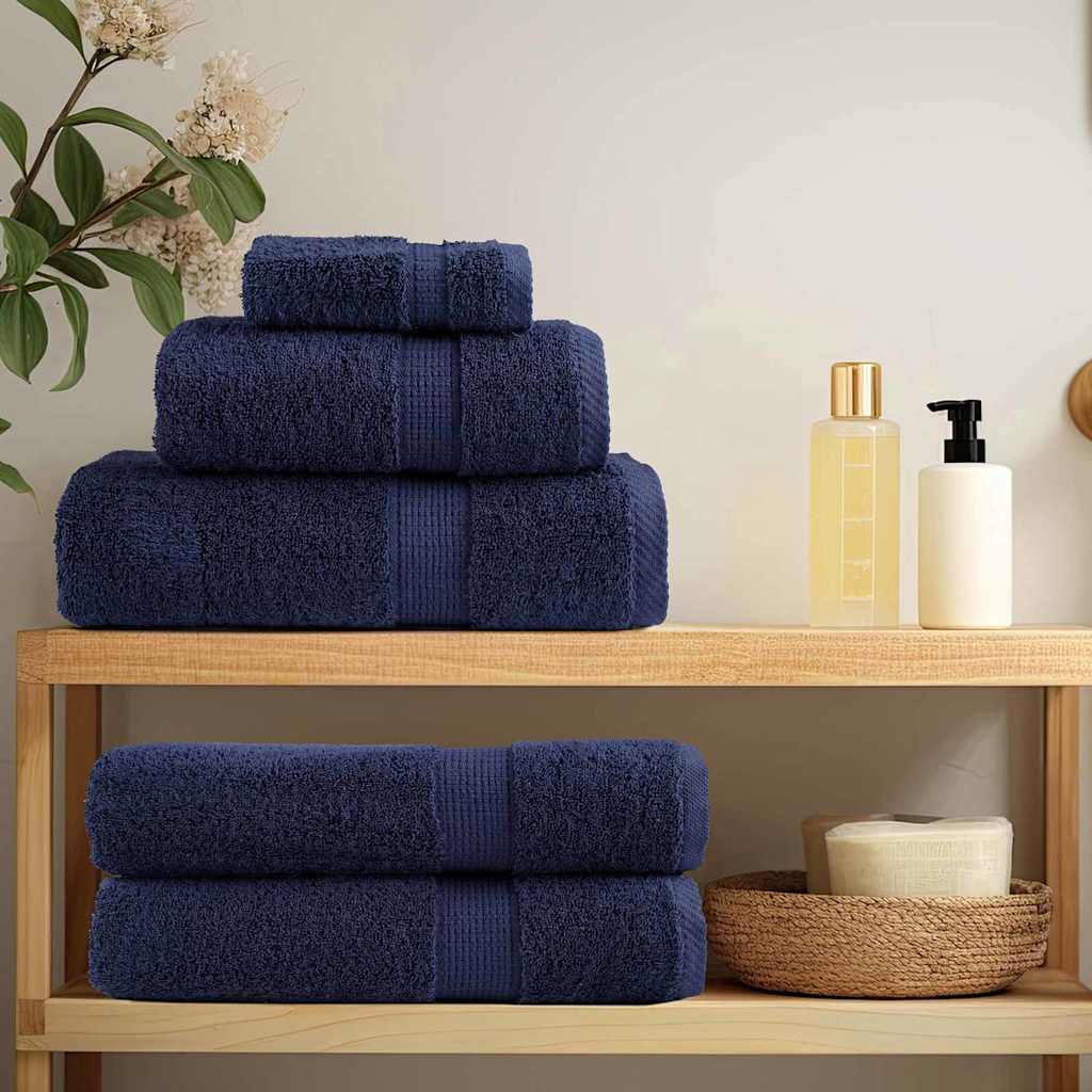 Gästetuch Solund 4 Pcs Marineblau 15 X 21 Cm 550 Gsm