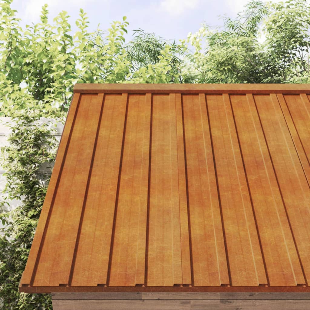 Dachplatten 36 Stk. Rostig 100x44 Cm Cortenstahl