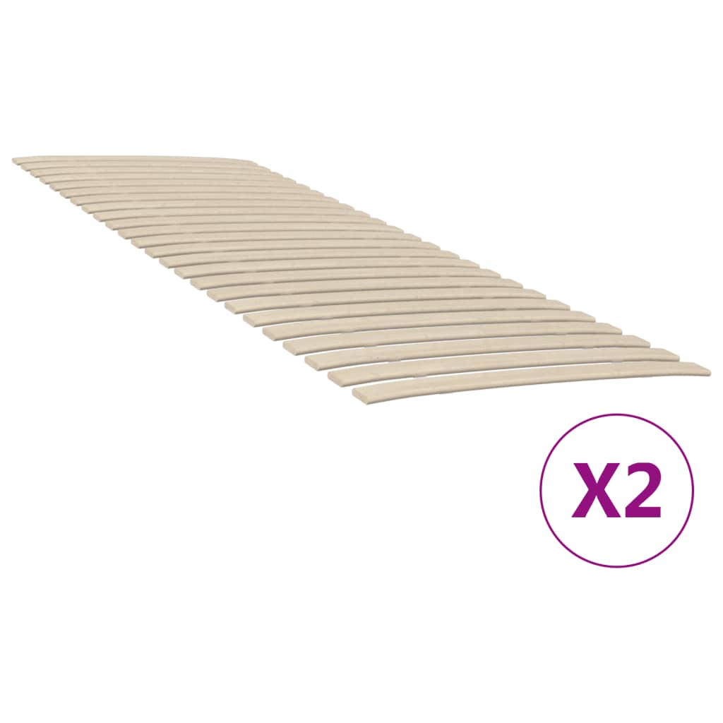 Ersatz-lattenrost Mit 48 Latten 2 Stk. 70x200 Cm