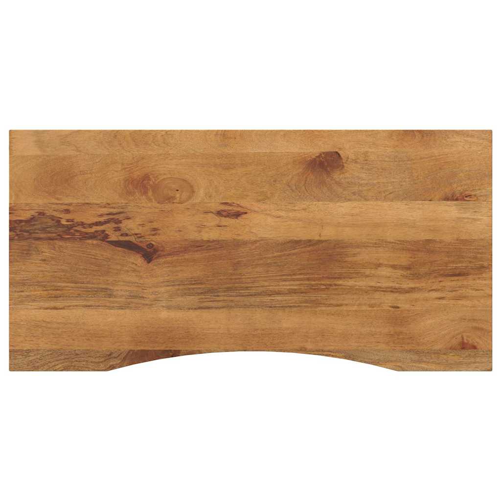 Schreibtischplatte Mit Aussparung 110x50x2,5cm Massivholz Mango