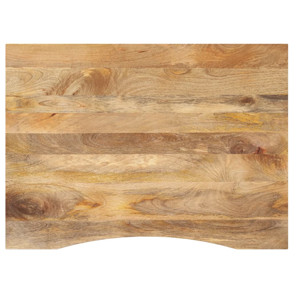 Schreibtischplatte Mit Aussparung 110x80x2,5cm Massivholz Mango