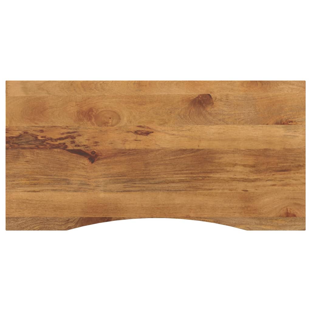 Schreibtischplatte Mit Aussparung 120x50x2,5cm Massivholz Mango