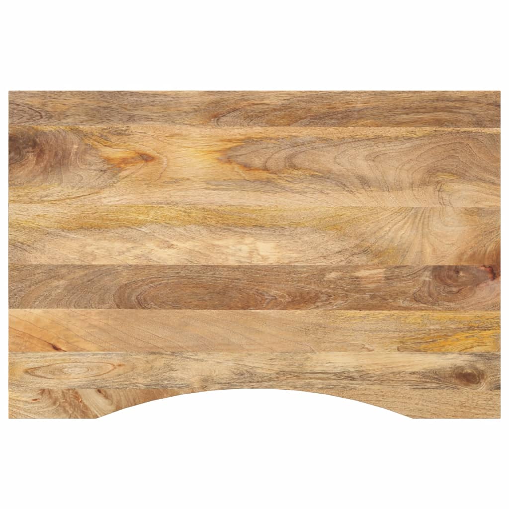 Schreibtischplatte Mit Aussparung 80x50x2,5 Cm Massivholz Mango