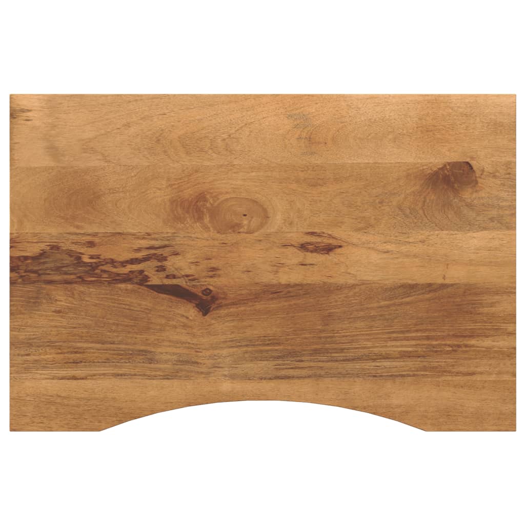 Schreibtischplatte Mit Aussparung 90x60x2,5 Cm Massivholz Mango