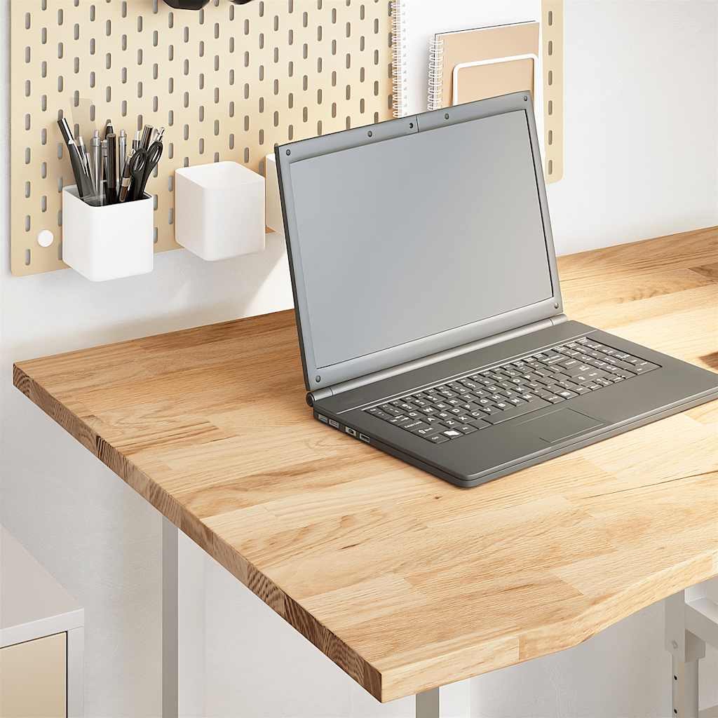 Schreibtischplatte Unbehandelt 100x80x2,5 Cm Massivholz Eiche