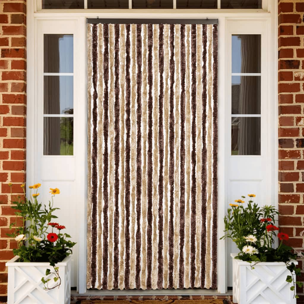 Insektenschutz-vorhang Beige Und Hellbraun 100x220 Cm Chenille