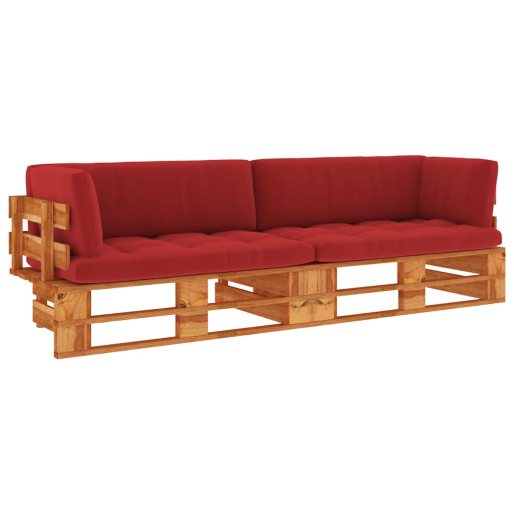 2-sitzer-palettensofa Honigbraun Imprägniertes Kiefernholz