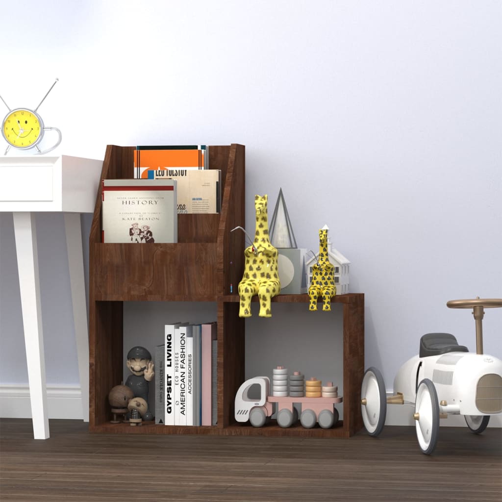 Kinder-bücherregal Braun Eiche 71x30x78,5 Cm Holzwerkstoff