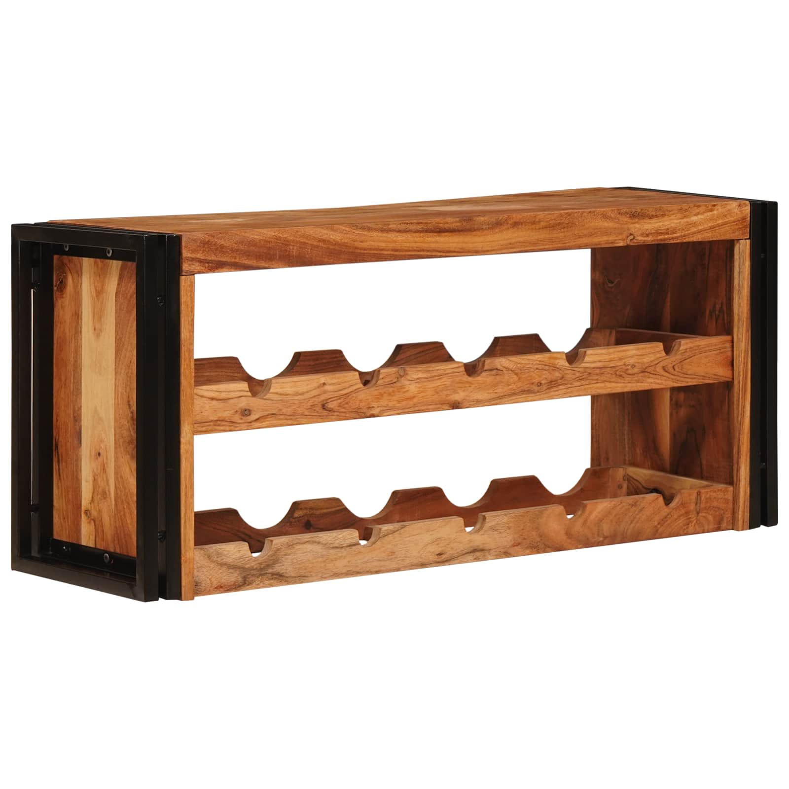 Weinregal Braun 100 X 45 X 33 Cm Massivholz Akazie