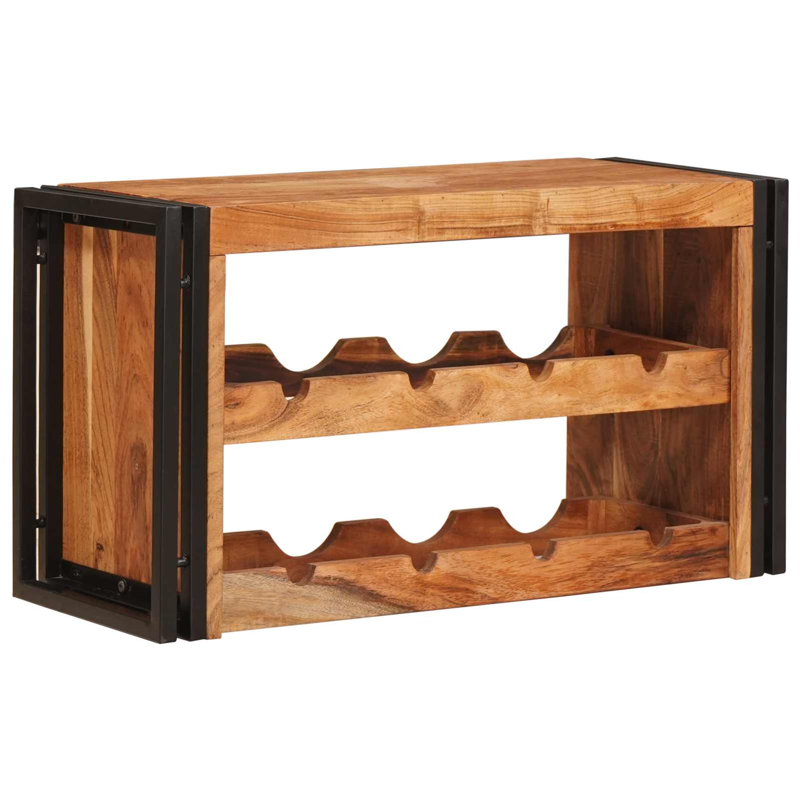 Weinregal Braun 80 X 45 X 33 Cm Massivholz Akazie