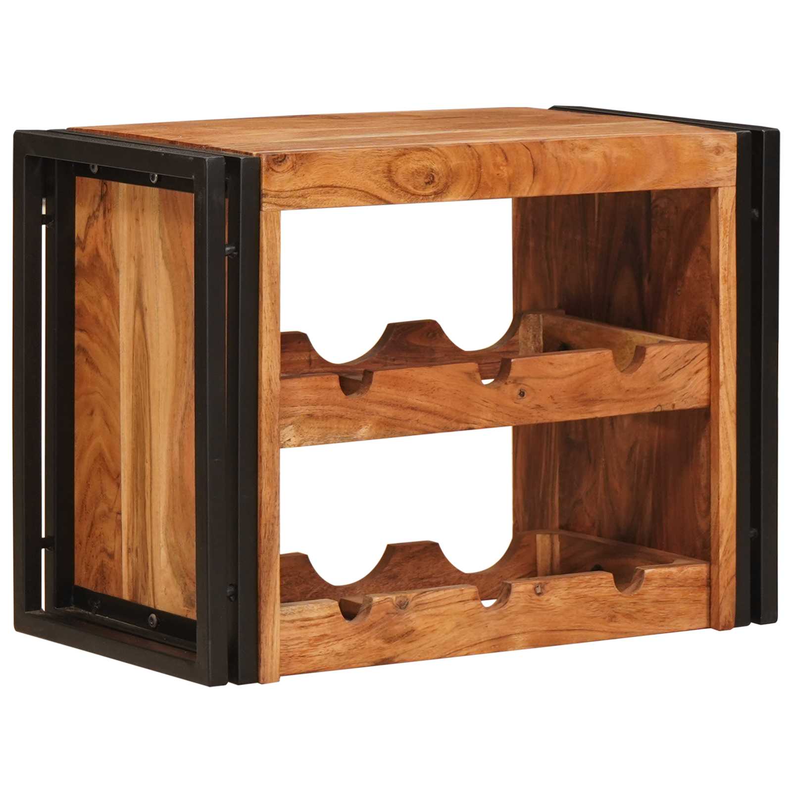 Weinregal Braun 60 X 45 X 33 Cm Massivholz Akazie