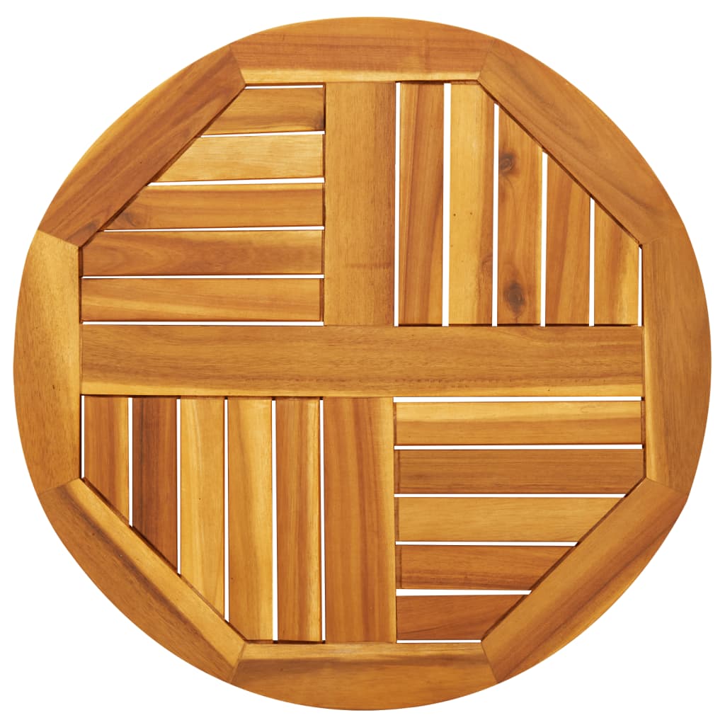 Tischplatte Ø60x2 Cm Rund Massivholz Akazie