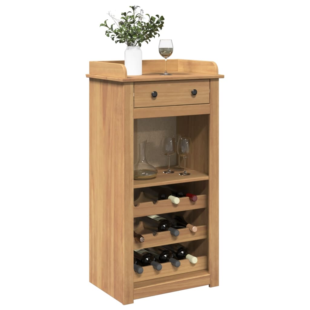 Weinschrank Panama 57x40x111,5 Cm Massivholz Kiefer