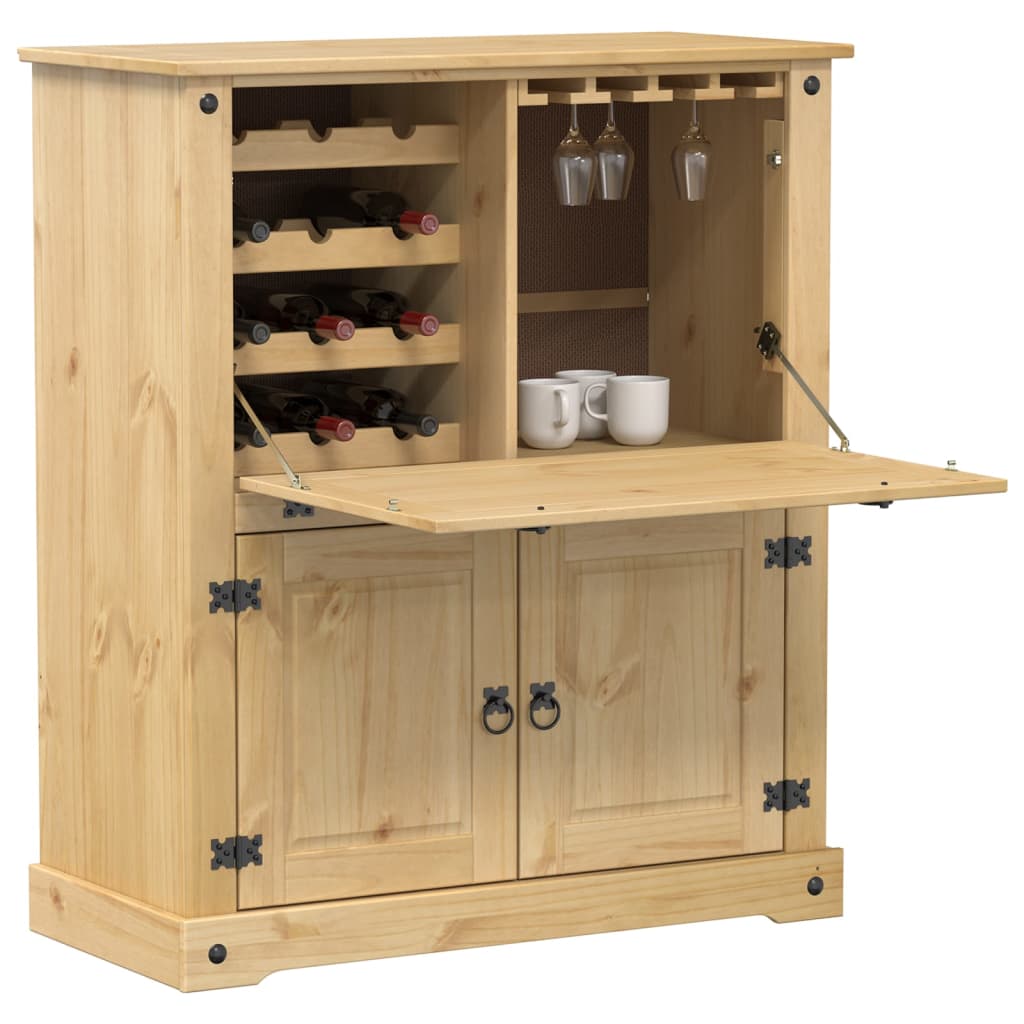 Weinschrank Corona 97x45x114 Cm Massivholz Kiefer
