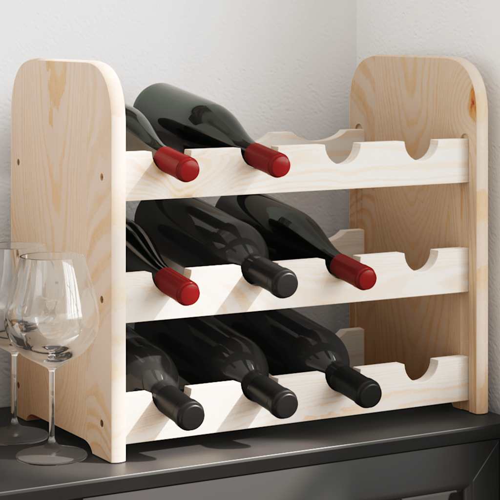 Weinregal 43x25x37 Cm Massivholz Kiefer