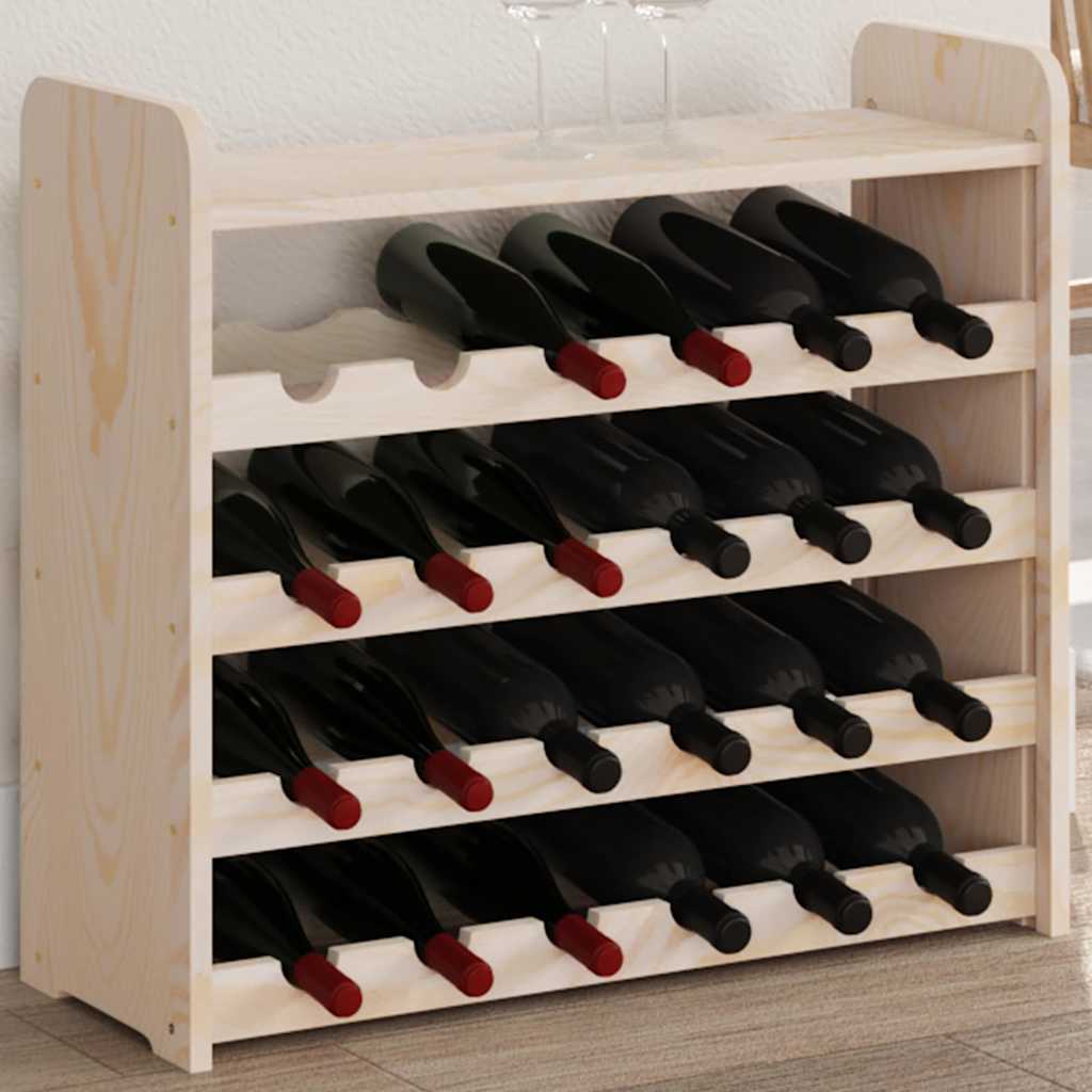Weinregal Mit Oberplatte 67,5x25x60 Cm Massivholz Kiefer