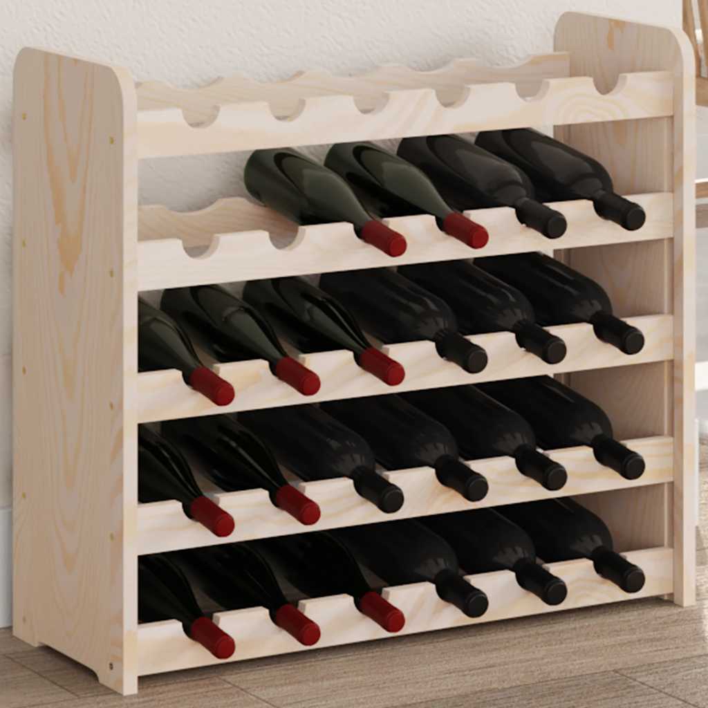 Weinregal 67,5x25x60 Cm Massivholz Kiefer