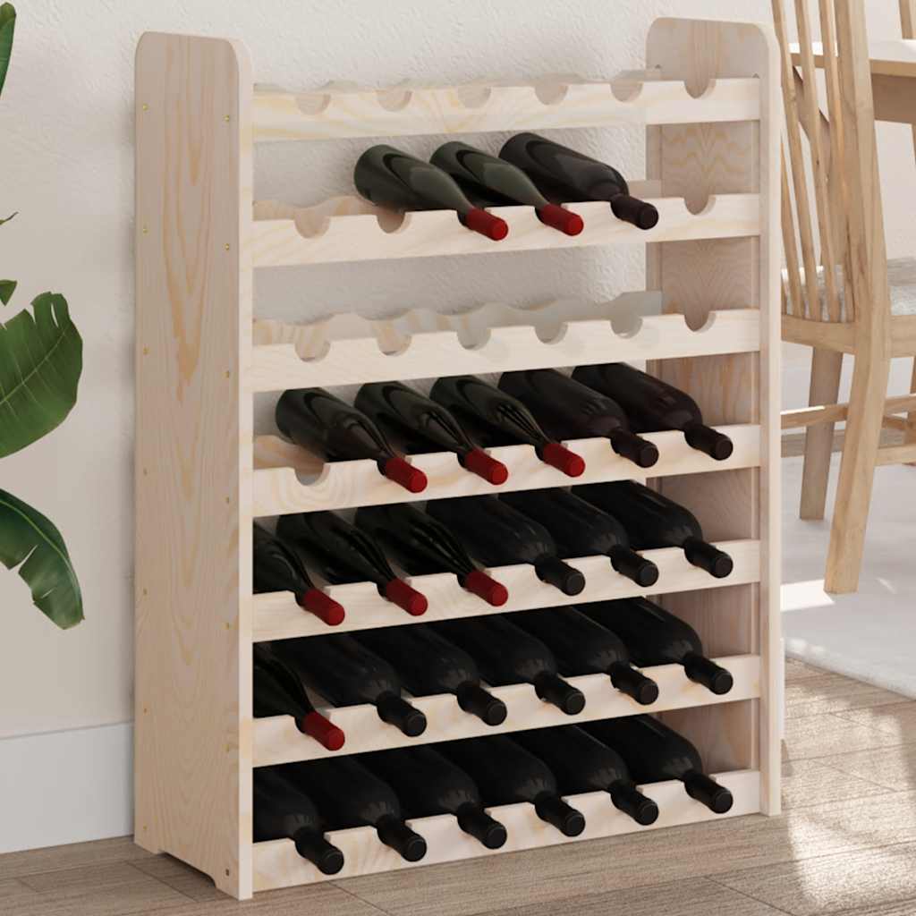 Weinregal 67,5x25x87 Cm Massivholz Kiefer