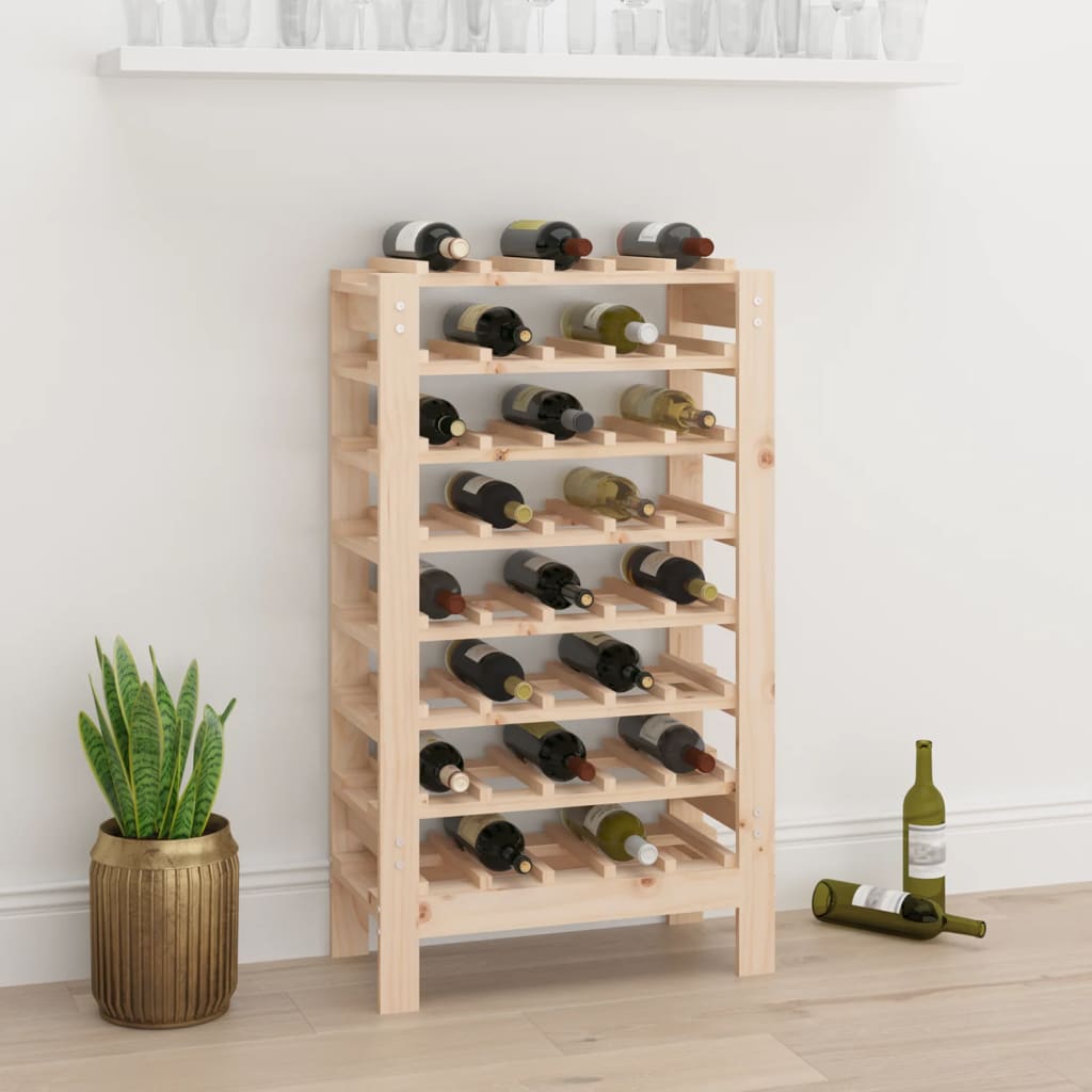 Weinregal 61,5x30x107,5 Cm Massivholz Kiefer