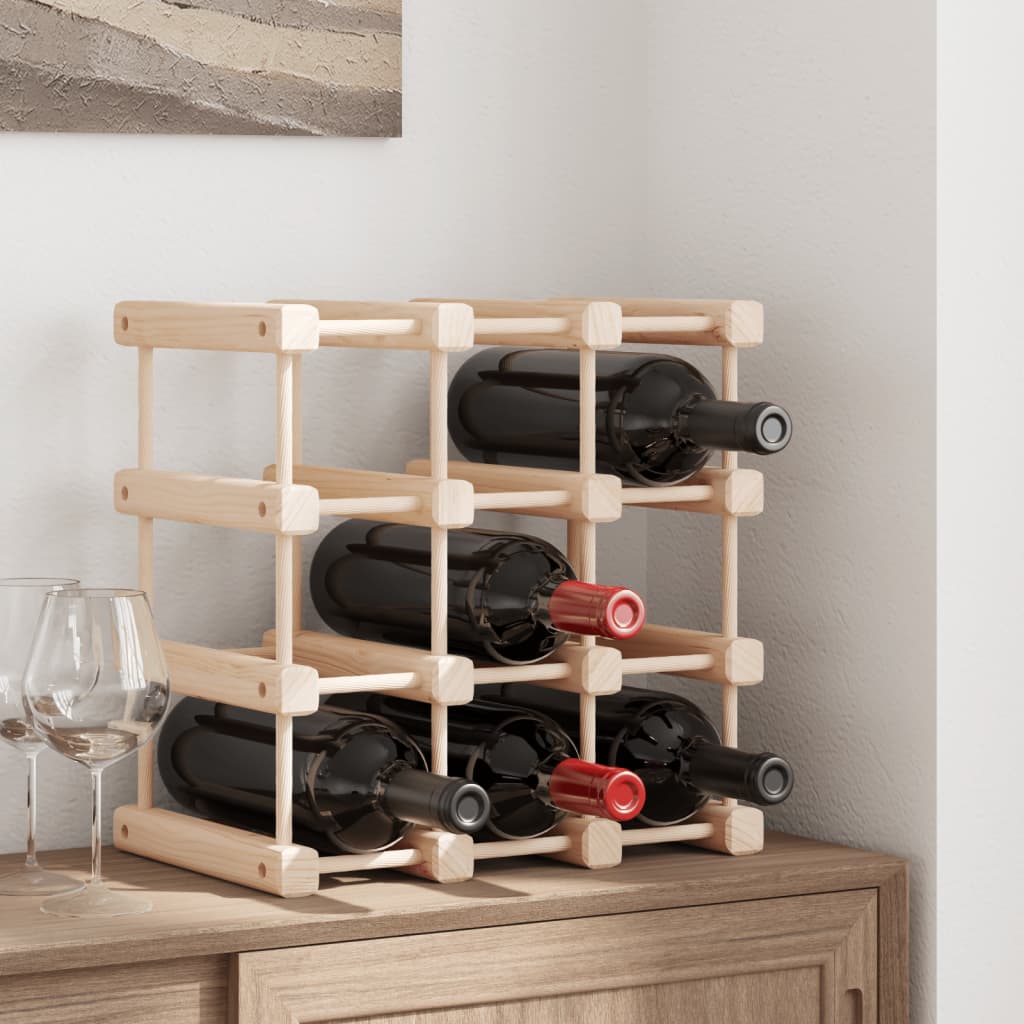 Weinregal Für 12 Flaschen 36x23x36 Cm Massivholz Kiefer