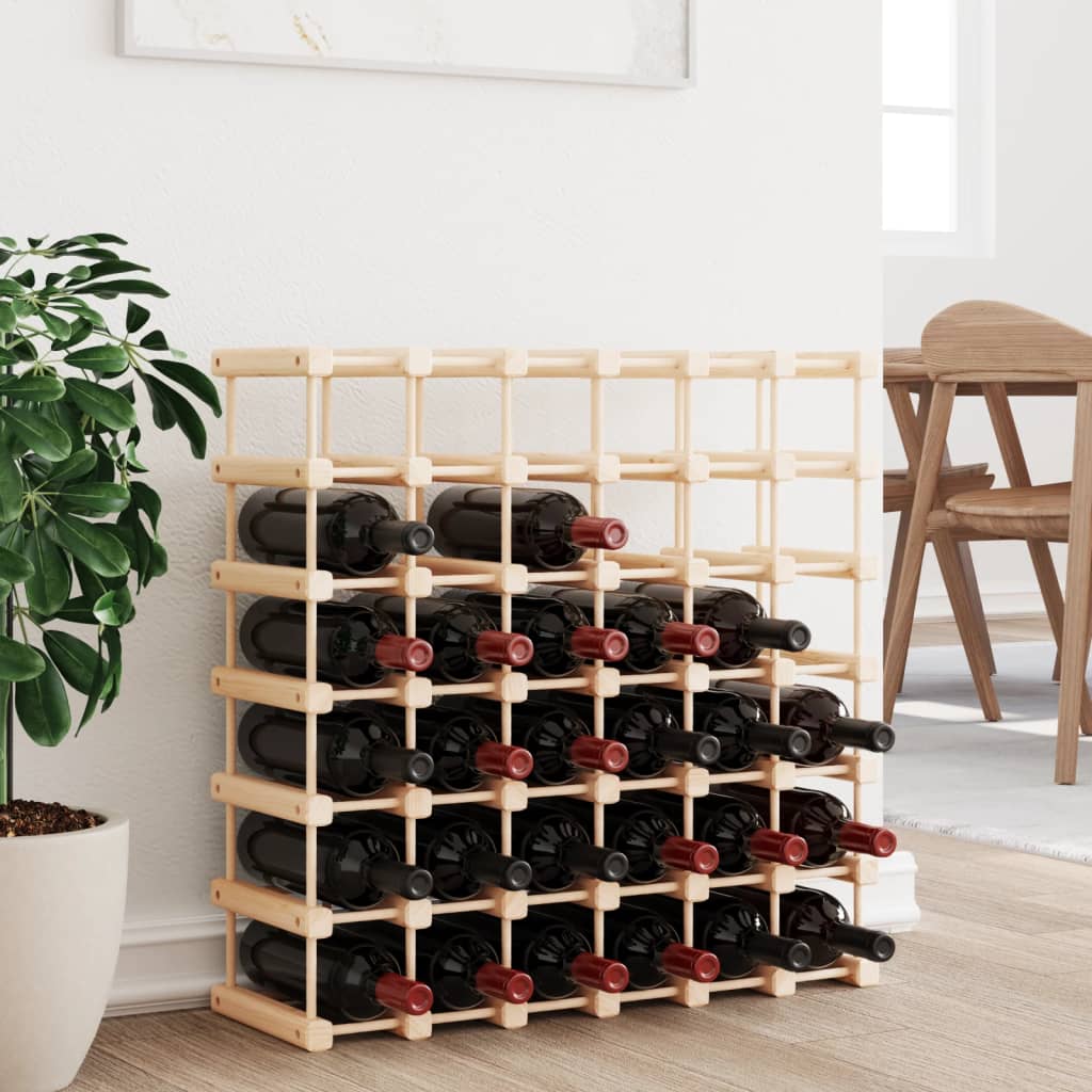 Weinregal Für 42 Flaschen 68,5x23x68,5 Cm Massivholz Kiefer