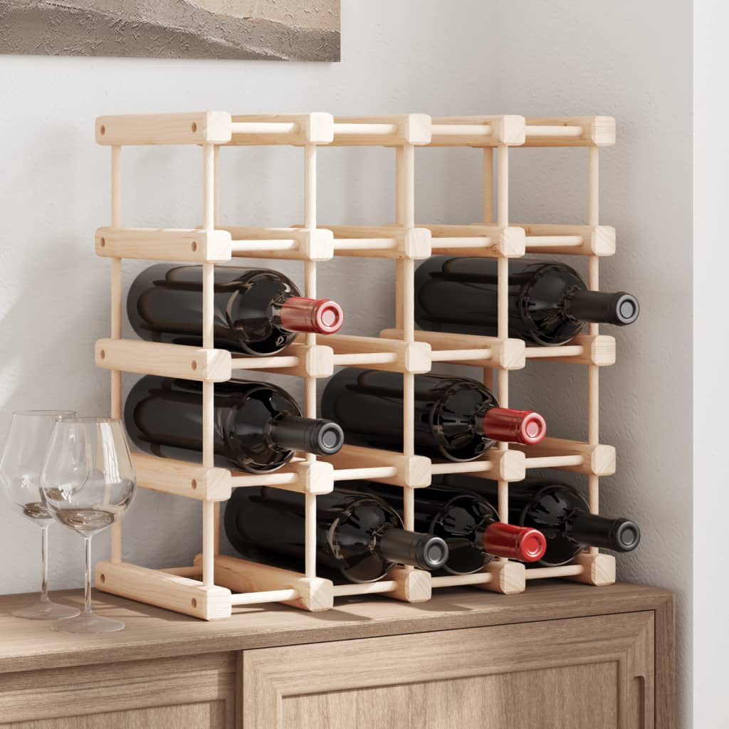 Weinregal Für 20 Flaschen 46,5x23x46,5 Cm Massivholz Kiefer