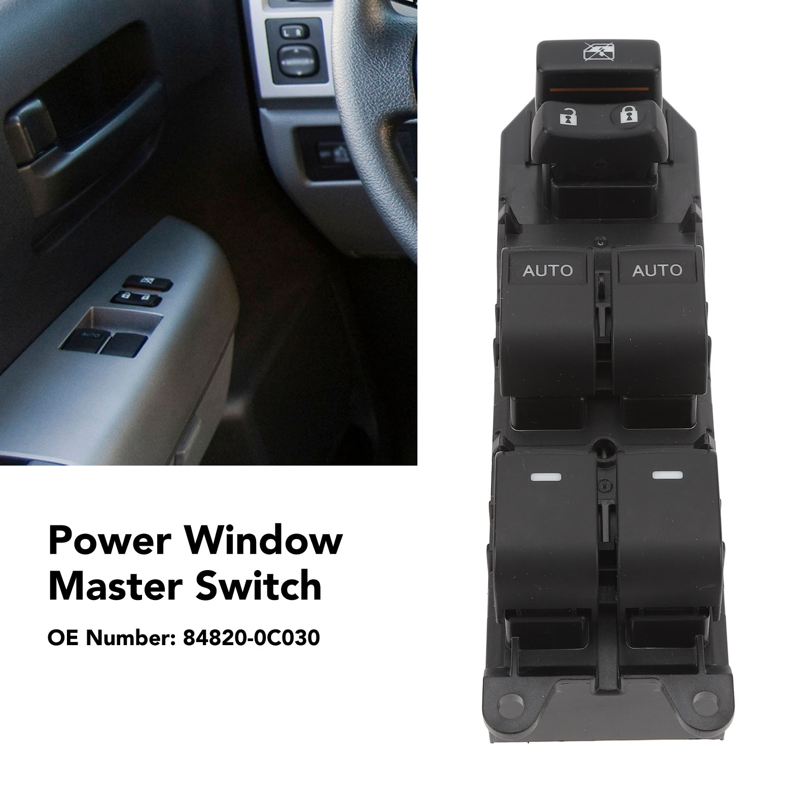84820-0c030 Stoßfester Elektrischer Fensterheber-hauptschalter Für Tundra Sequoia
