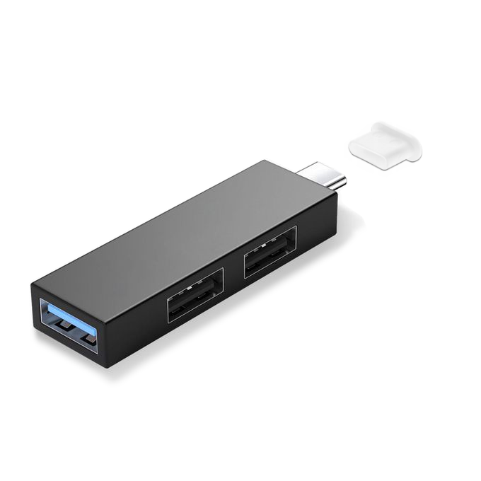 Usb-c-hub Mit 2x 2.0 + 3.0 Port-splitter Für Handy Und Laptop