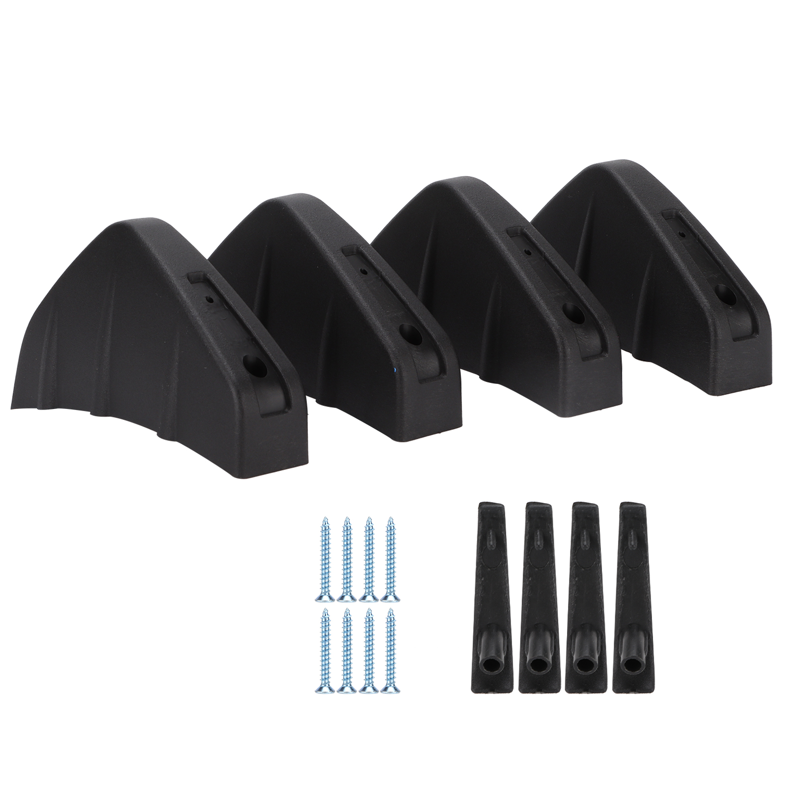 Stoßstangenersatz Und -schutz – Heckstoßstangenspoilerflügel, 4-teilig, Schwarz, Pp – Universelles, Montagefertiges Set