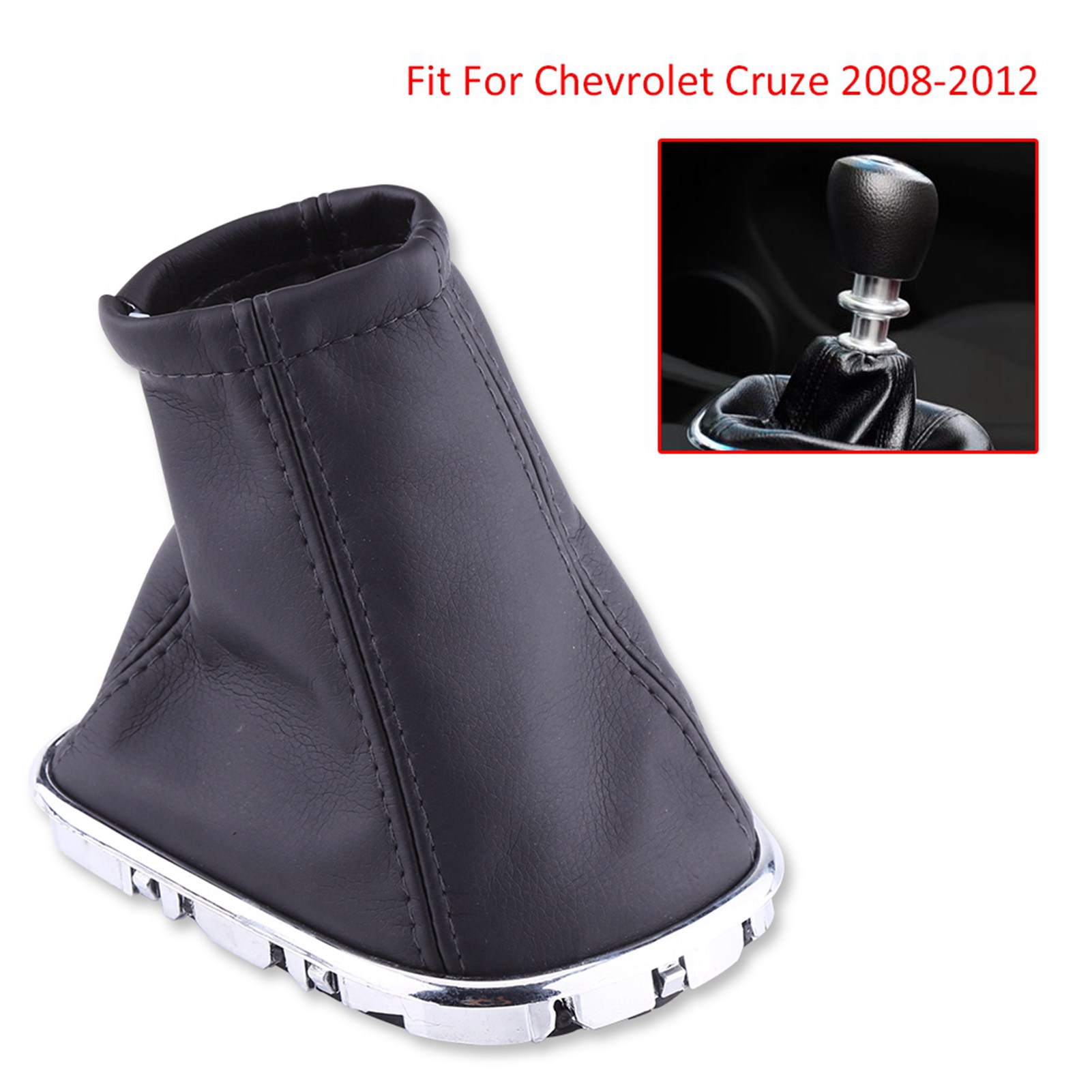 Schalthebelabdeckung Für Chevrolet Cruze (2008–2012), Schwarzes Pu-leder Mit Chromfinish