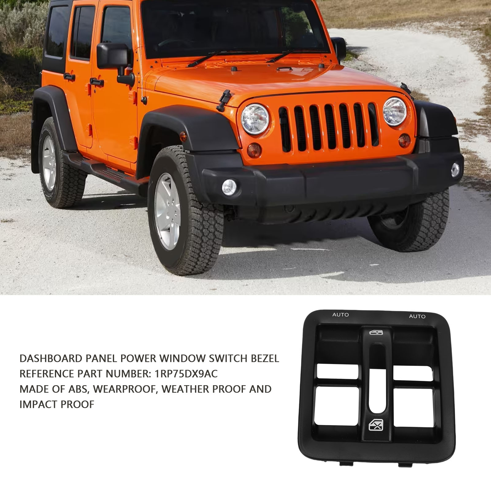 Fensterheber-bedienring Für Wrangler Jk 2011-2018 1rp75dx9ac Aus Glänzendem Abs