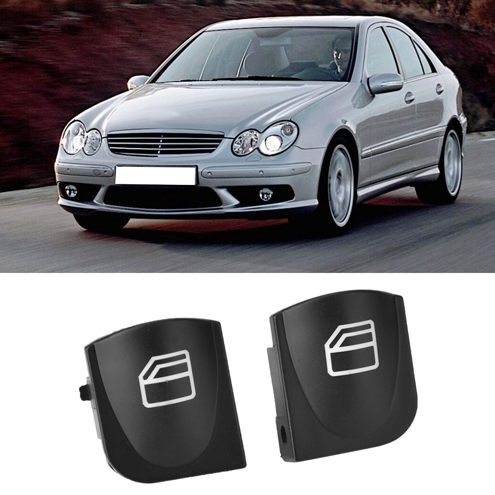 Fensterheberschalter-abdeckung Für Mercedes W203 C230 C240 C280 C320 C350, Abs, Schwarz, 2-teiliges Set