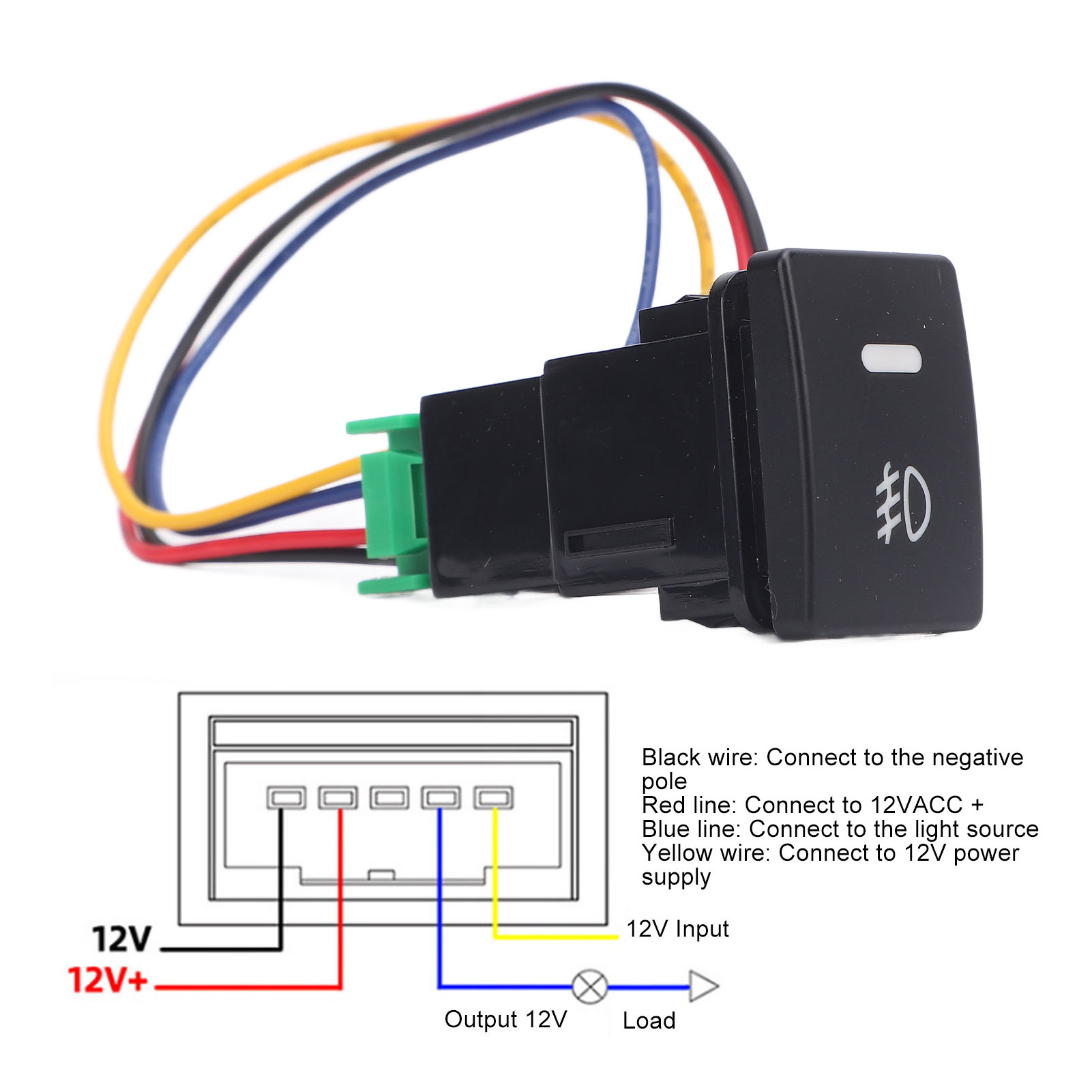 Nebelscheinwerferschalter Für Toyota Camry (2006–2017) Und Tacoma (ab 2012) – Wasserdicht, Mit Led-beleuchtung Und Kabelbaum