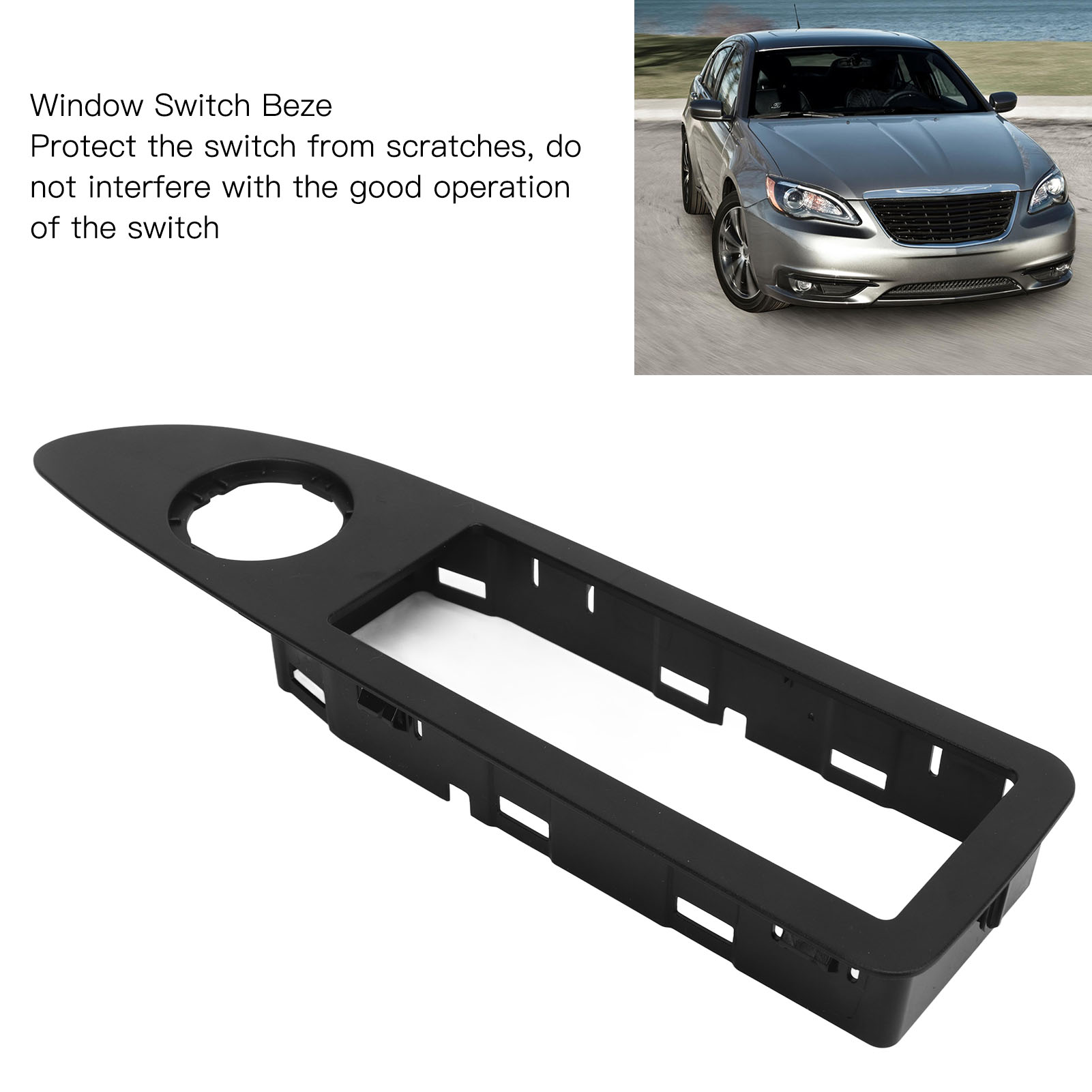 Fensterheberschalterrahmen Vorne Für Dodge Avenger 2011-2014 Chrysler 200 2011-2014, Schwarzer Abs-blendenschutz