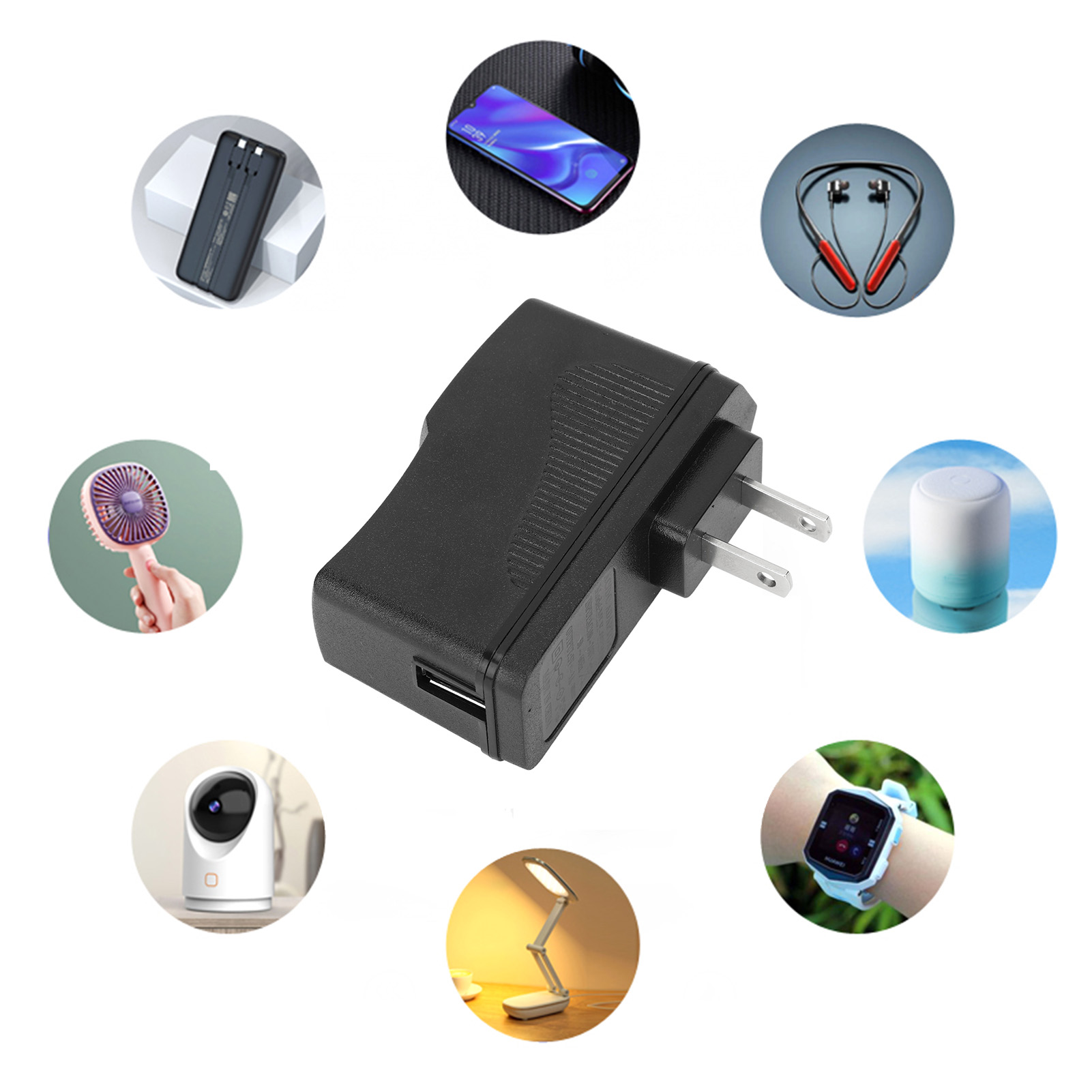 5v 3a Usb-wandladegerät, Abs-material, Intelligente Schnellladebuchse Für Handy Und Lampe Mit Mehrfachem Schutz