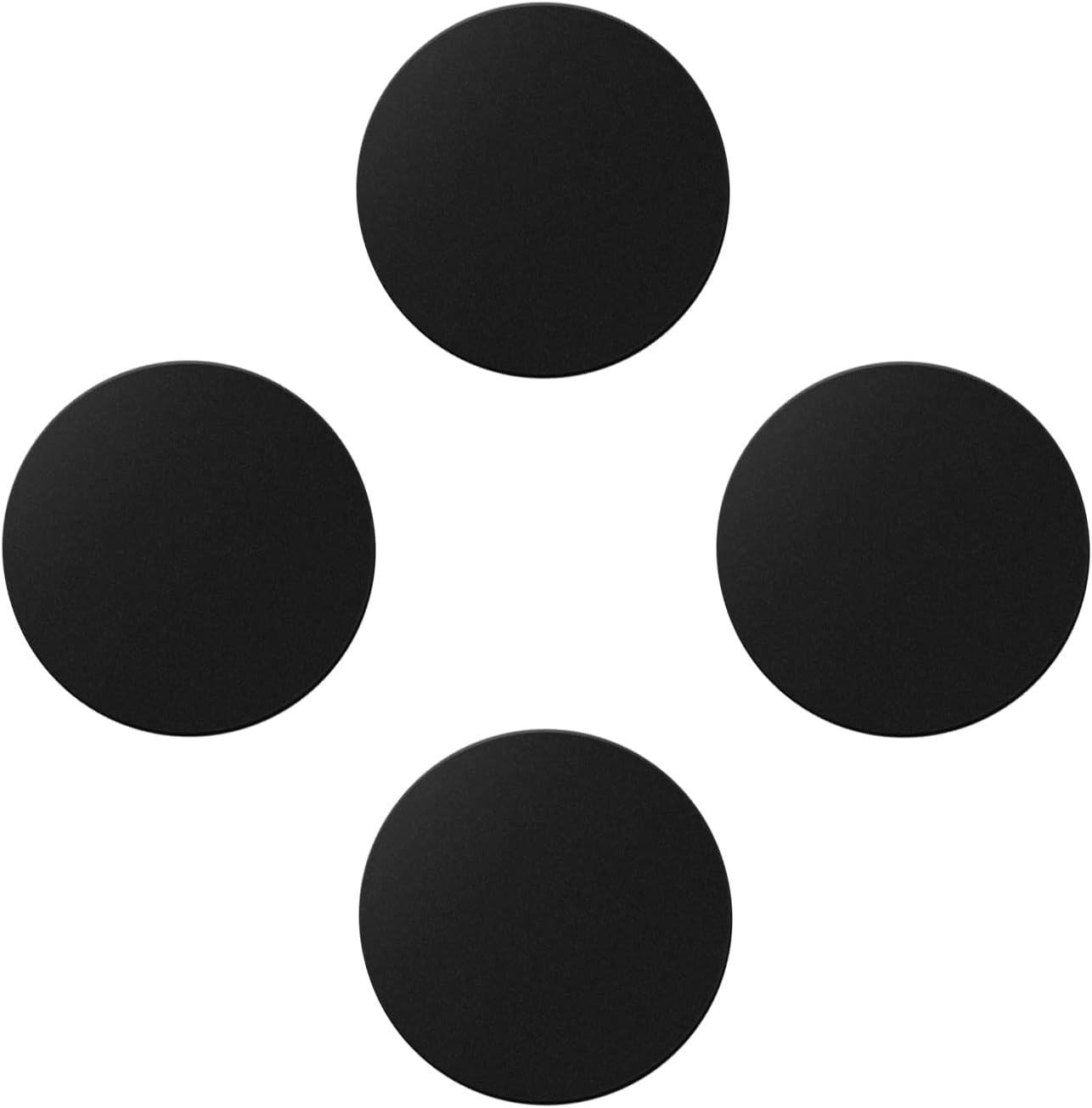 4 Schlanke Metall-handyhalterungsplatten Mit Klebefläche Für Magnetische Autohalterungen, Schwarz, 4 Runde