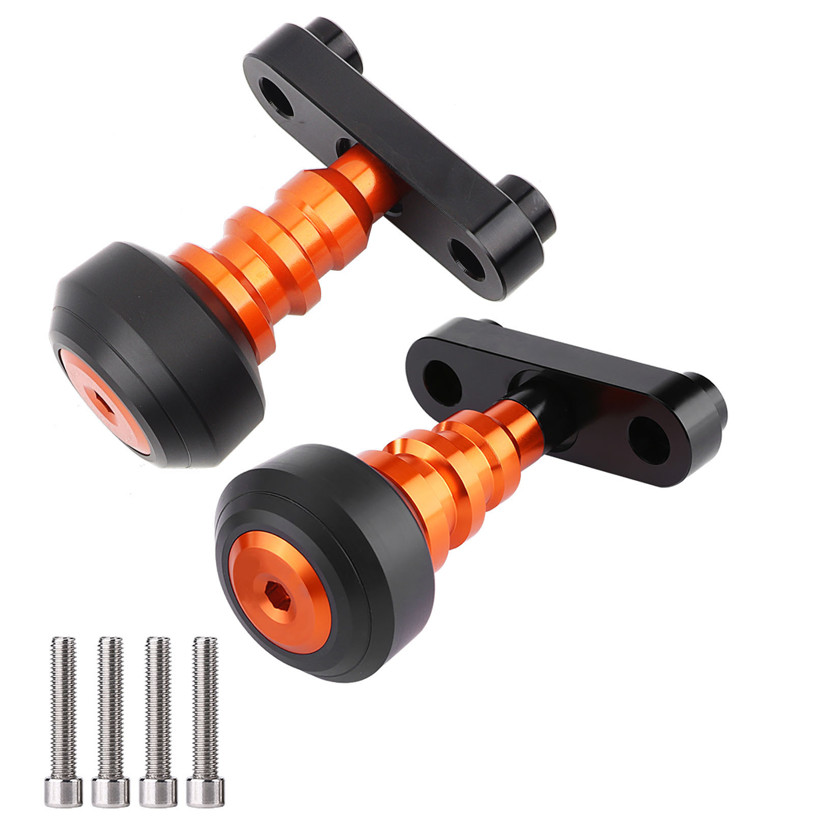 Motorradrahmenschutz 125/200/390 Cnc Aluminium Orange Schwarz 13-15