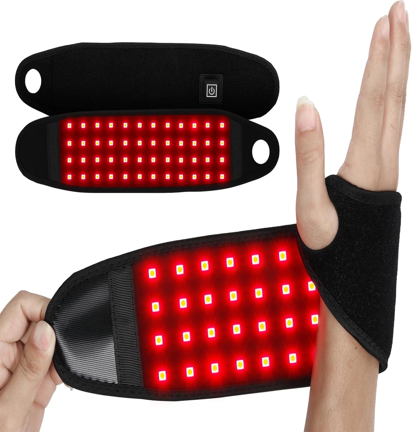 Infrarottherapie Rotlichttherapie, 660nm & 850nm Led Rotlichtlampe Infrarotlampe, Flexibles Tragbares Infrarotlampe Gürtel, Red Light Therapy Für Körper, Arm, Handgelenk, Knöchel, Fuß Schmerz
