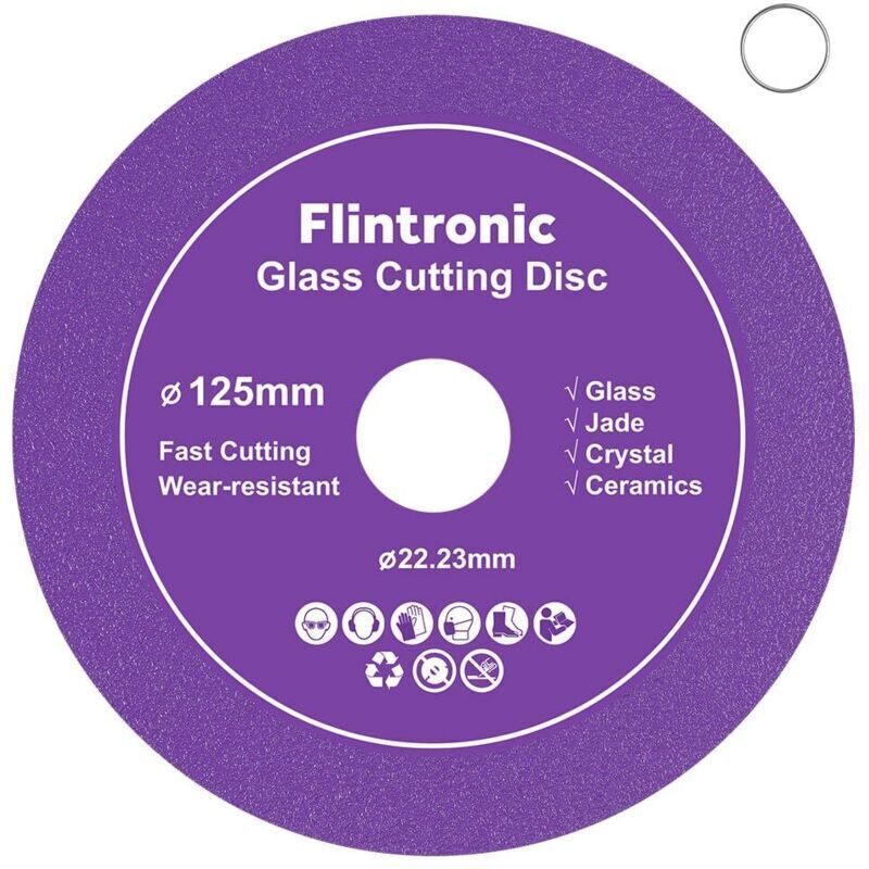 Diamanttrennscheiben Für Fliesen Und Glas – Set Mit 5 Scheiben (125 Mm × 22,23 Mm), Ideal Für Flaschen, Porzellan, Jade Und Granit