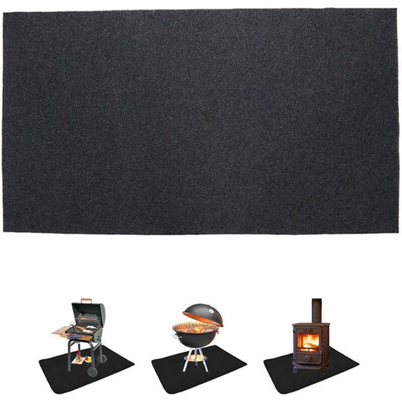 Feuerfeste Schutzmatte Für Grills – 124 X 75 Cm – Hitzebeständig Bis 600°c – Für Feuerstellen Und Außenöfen