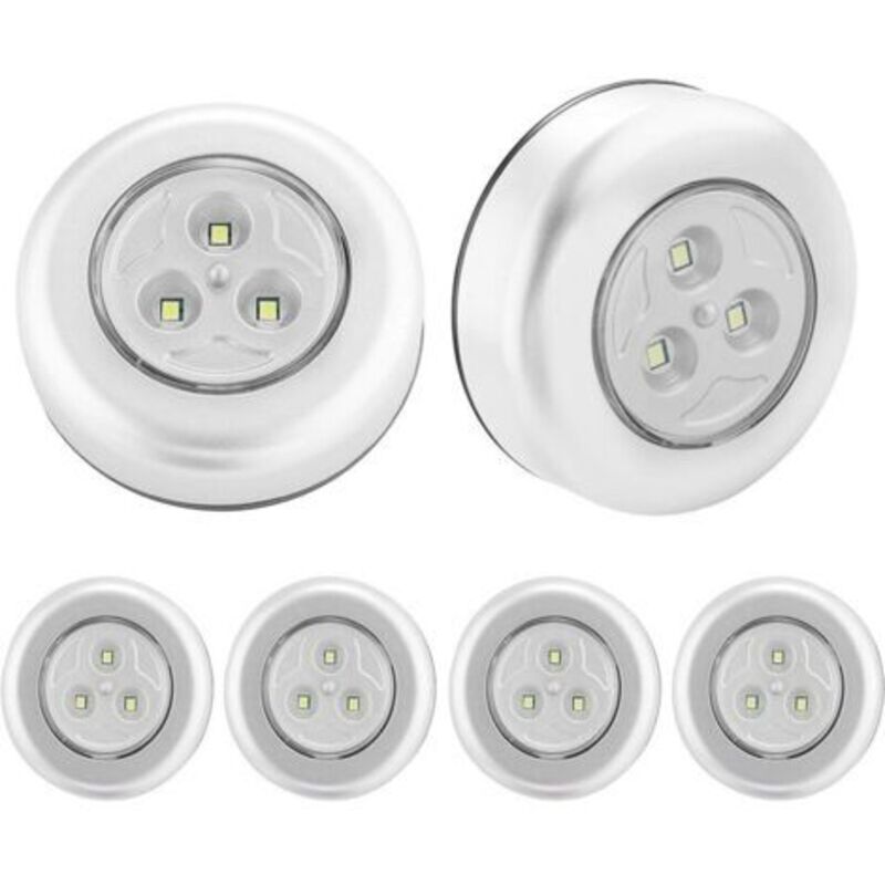 Kabellose Led-nachtlichter Zum Aufkleben – 6er-pack, Batteriebetrieben, Ideal Für Kleiderschränke, Regale, Eingangsbereiche Und Küchen