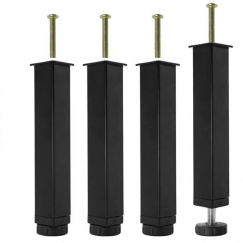 Verstellbare Metallbettbeine – Set Mit 4 Lattenrostbeinen, 20 Cm Hoch, Robust Und Einfach Zu Montieren