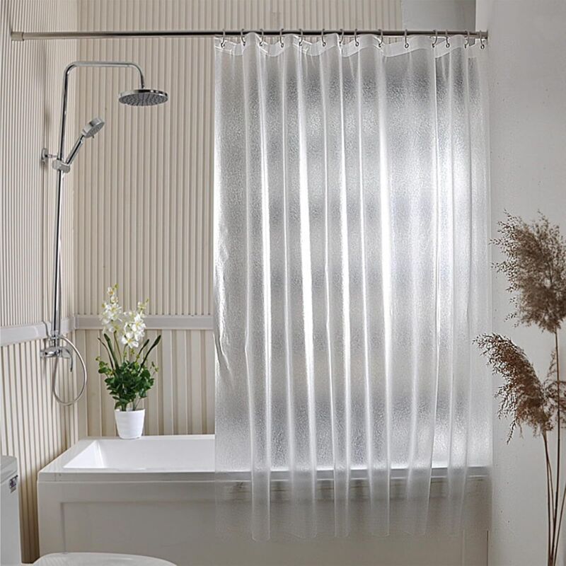 Wasserdichter, Schimmelresistenter Duschvorhang 180 X 200 Cm – Schnelltrocknend, Inklusive 12 Haken