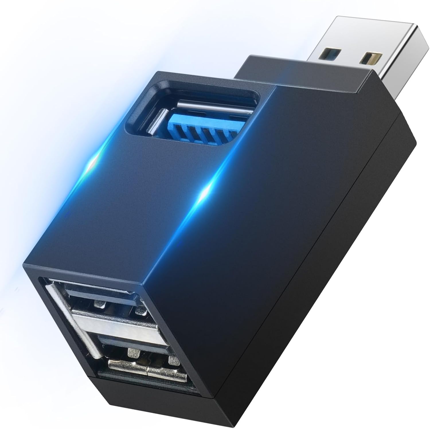 3 Port Usb 3.0 Hub, Mini Usb-hub Mit Mehreren Usb-anschlüssen 1 Usb 3.0+2 Usb 2.0, Usb Splitter Erweiterung Adapter, Datenhub Für Laptop Macbook Desktop-pc Kompatibel Mit Flash-laufwerk Tastatur