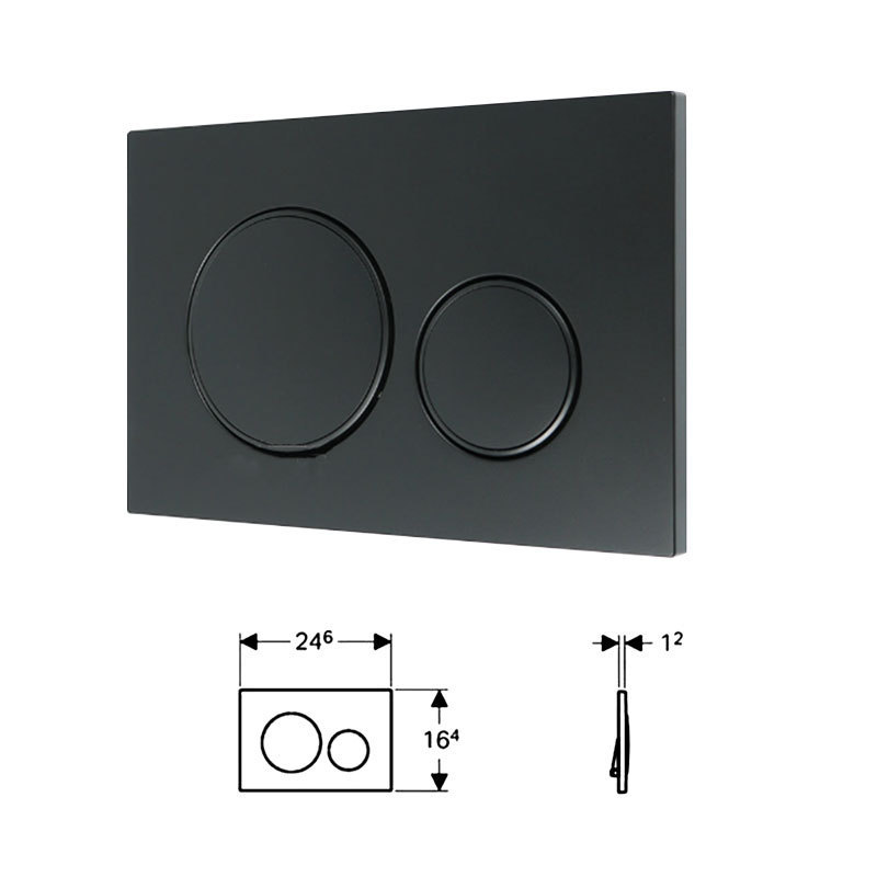 Sigma 20 Dualflush-platte Schwarz Matt