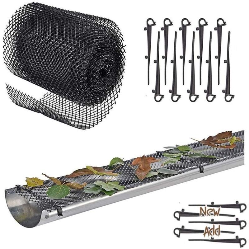 Robuster Dachrinnenschutz – 6 M × 15 Cm + 12 Haken Inklusive – Optimaler Schutz Vor Laub Und Schmutz