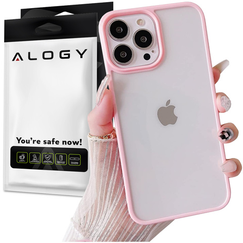 Alogy Hybrid Candy Hülle Für Apple Iphone 13 Pro, Pink Und Transparent